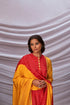 Tie & Dye Bandhani Panelled Kurta Set With Zari Work